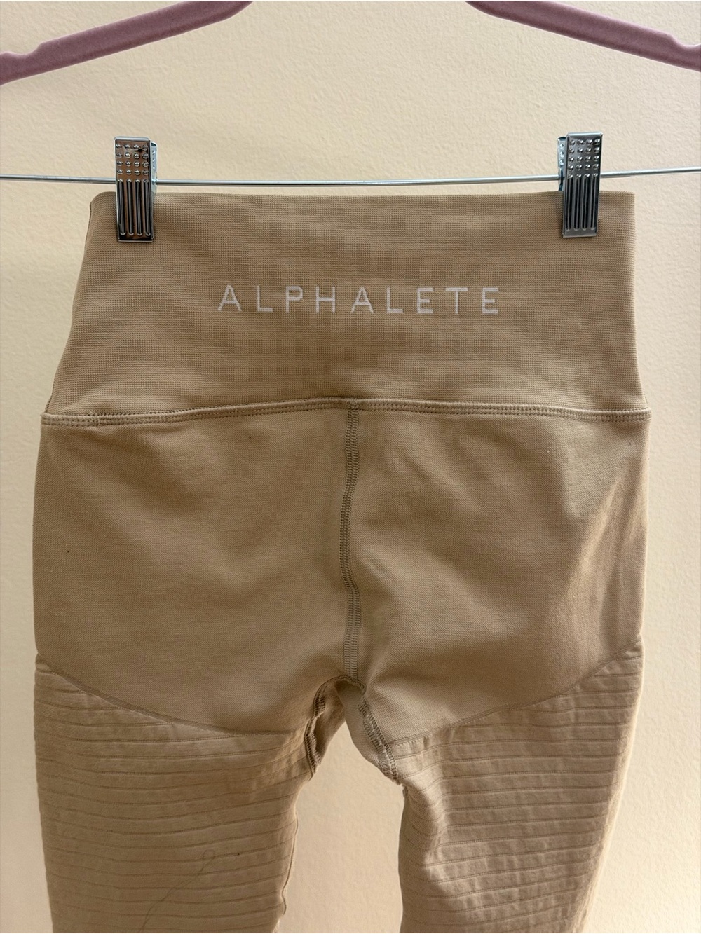 Alphalete Athletics Identity Moto Leggings Tan/Beige Size S Small - Picture 5 of 6